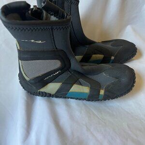 NRS Vapor Loft Black/Gray/blue Paddle Water Wet-Shoes Boots with Side Zip